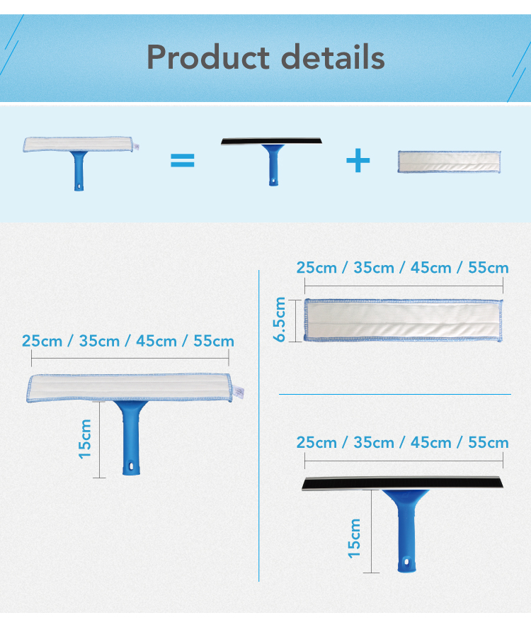 CT 2 In 1 Combo Window Squeegee - Cleanic Cleaning Equipment